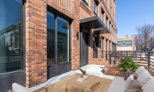 outdoor terrace with couch and furniture